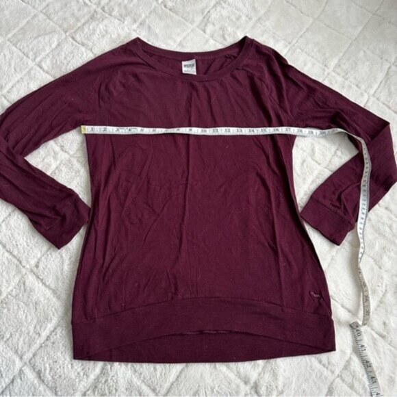 Victoria's Secret PINK | Burgundy Long Sleeve Tee | Size Small - Picture 7 of 8